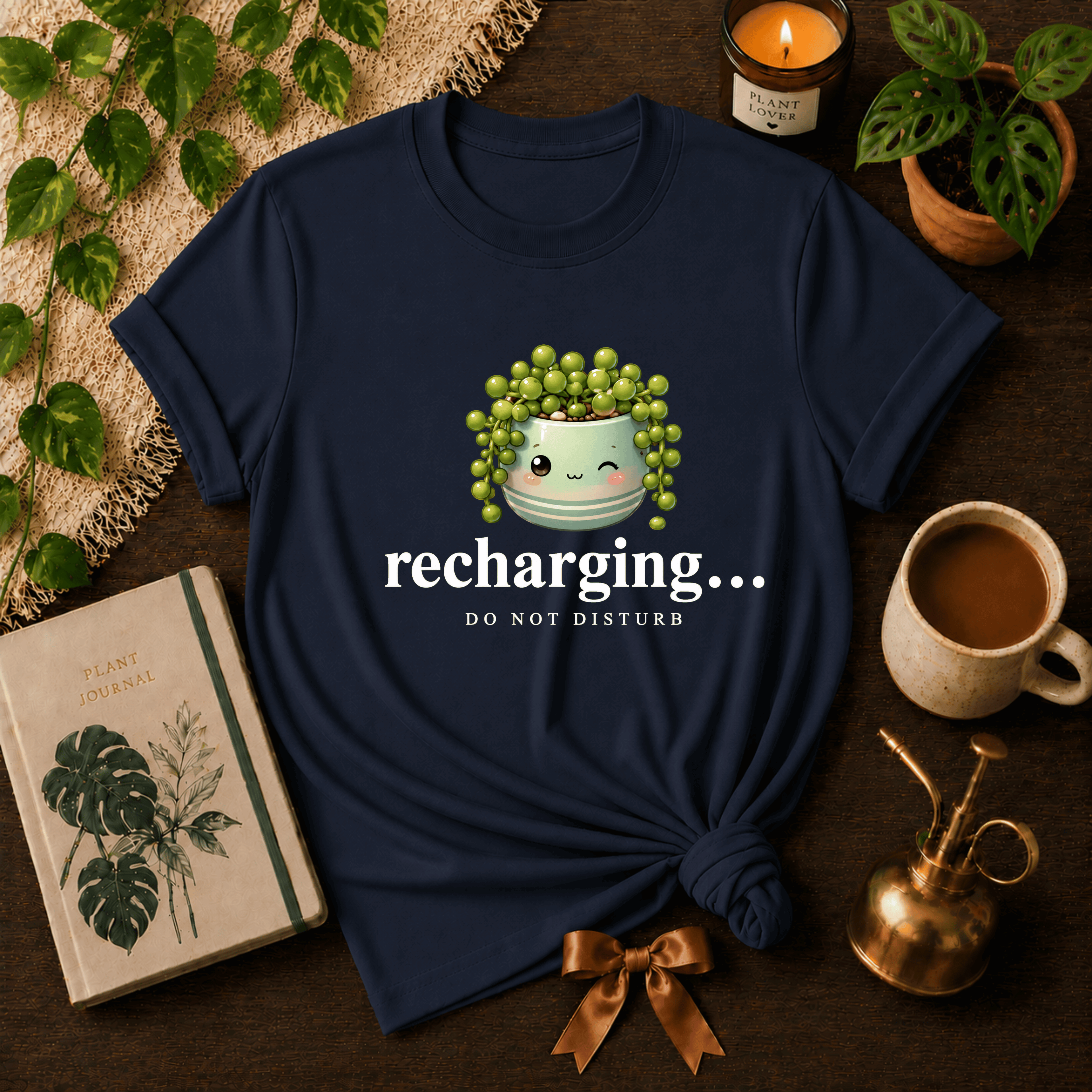 Recharging Succulent | Plant Lover Graphic T-Shirt
