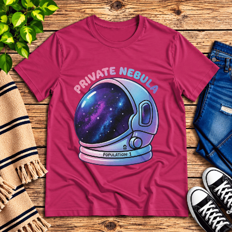 Nebula Premium T-Shirt in berry, flat lay