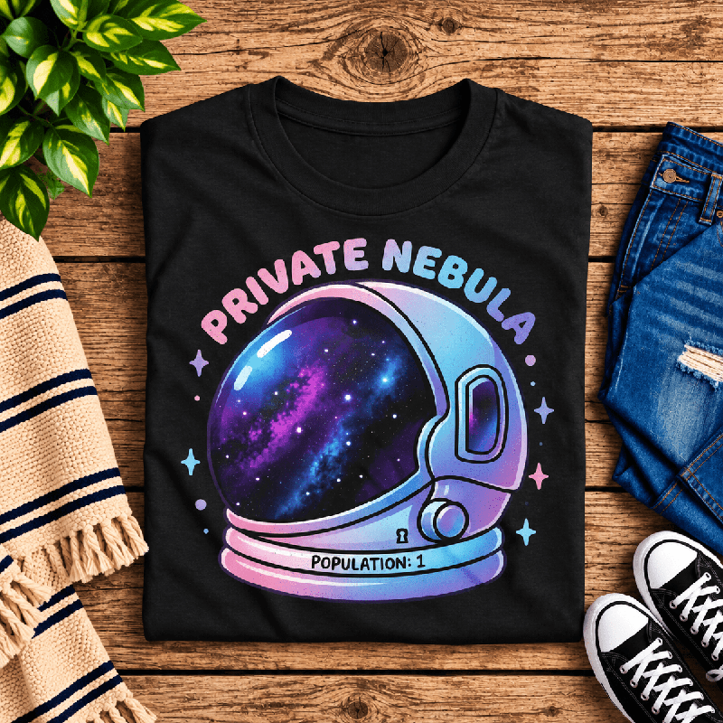 Nebula Premium T-Shirt in vintage black, folded close-up