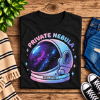 Nebula Premium T-Shirt in vintage black, folded close-up