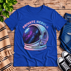 Nebula Premium T-Shirt in true royal blue, flat lay