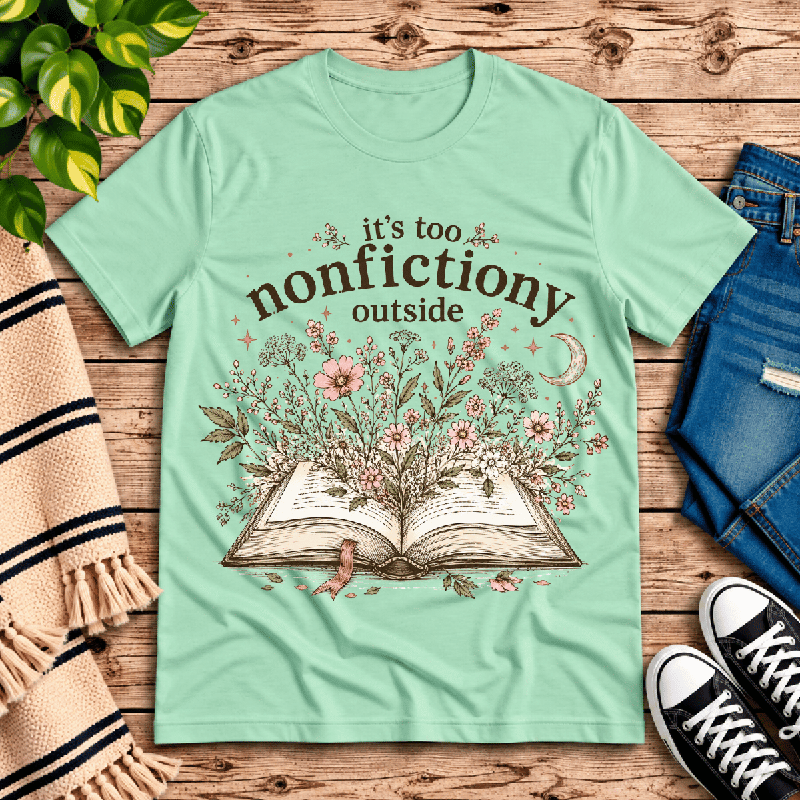 Nonfictiony Premium T-Shirt in mint, flat lay