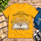 Nonfictiony Premium T-Shirt in gold, flat lay
