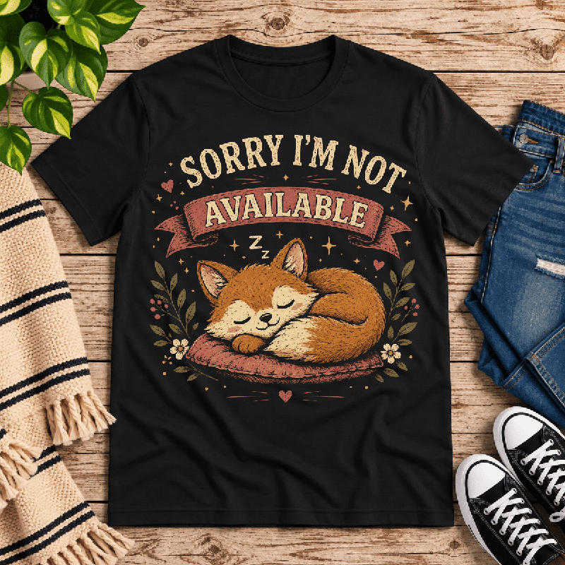Not Available Premium T-Shirt in vintage black, flat lay