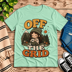 Off The Grid Nature Lover Premium T-Shirt in mint, flat lay