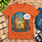 One With Nature Premium T-Shirt in burnt orange, flat lay