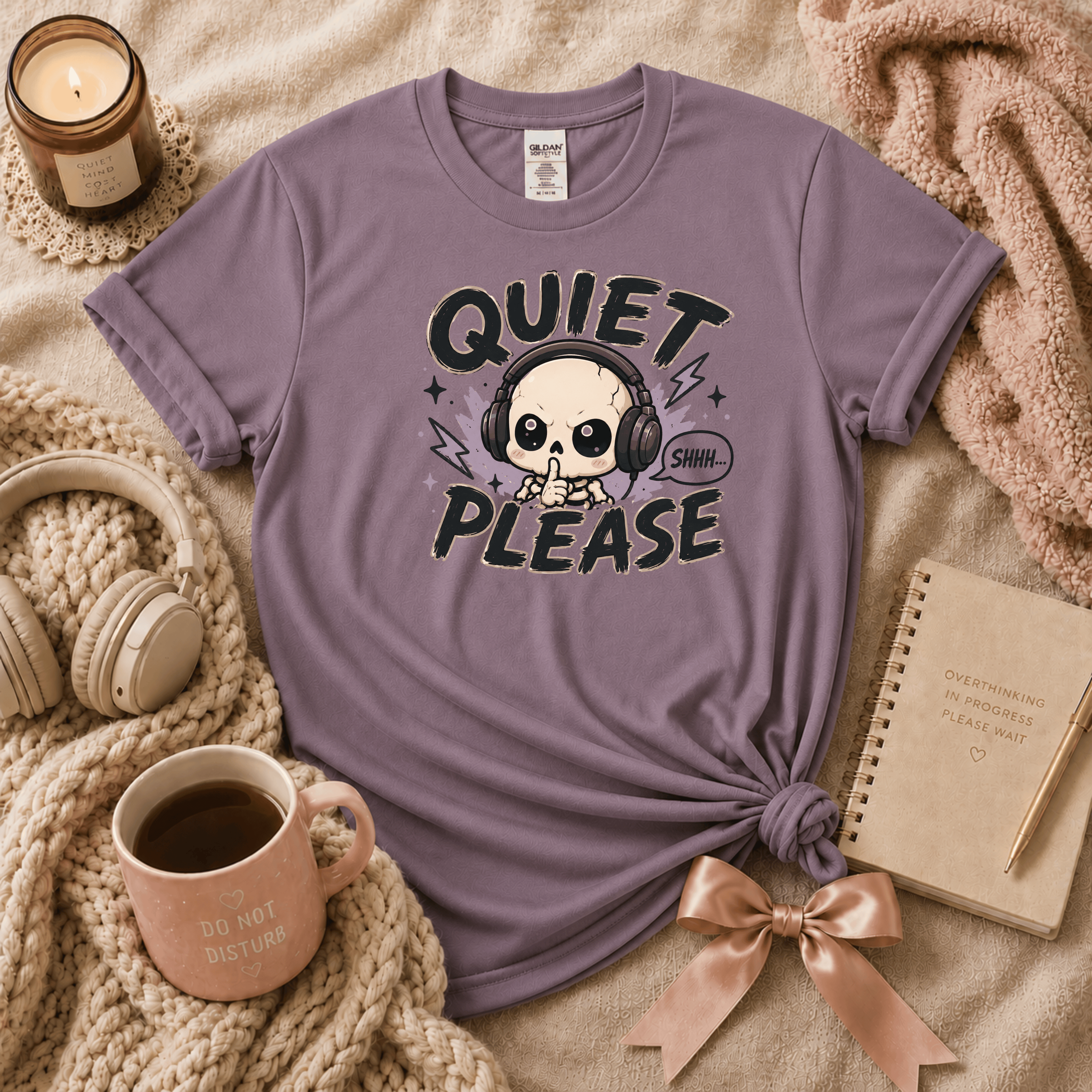 Quiet Please | Funny Introvert Graphic T-Shirt