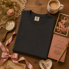 Red Rose On Moon | Vintage Pinup Graphic T-Shirt