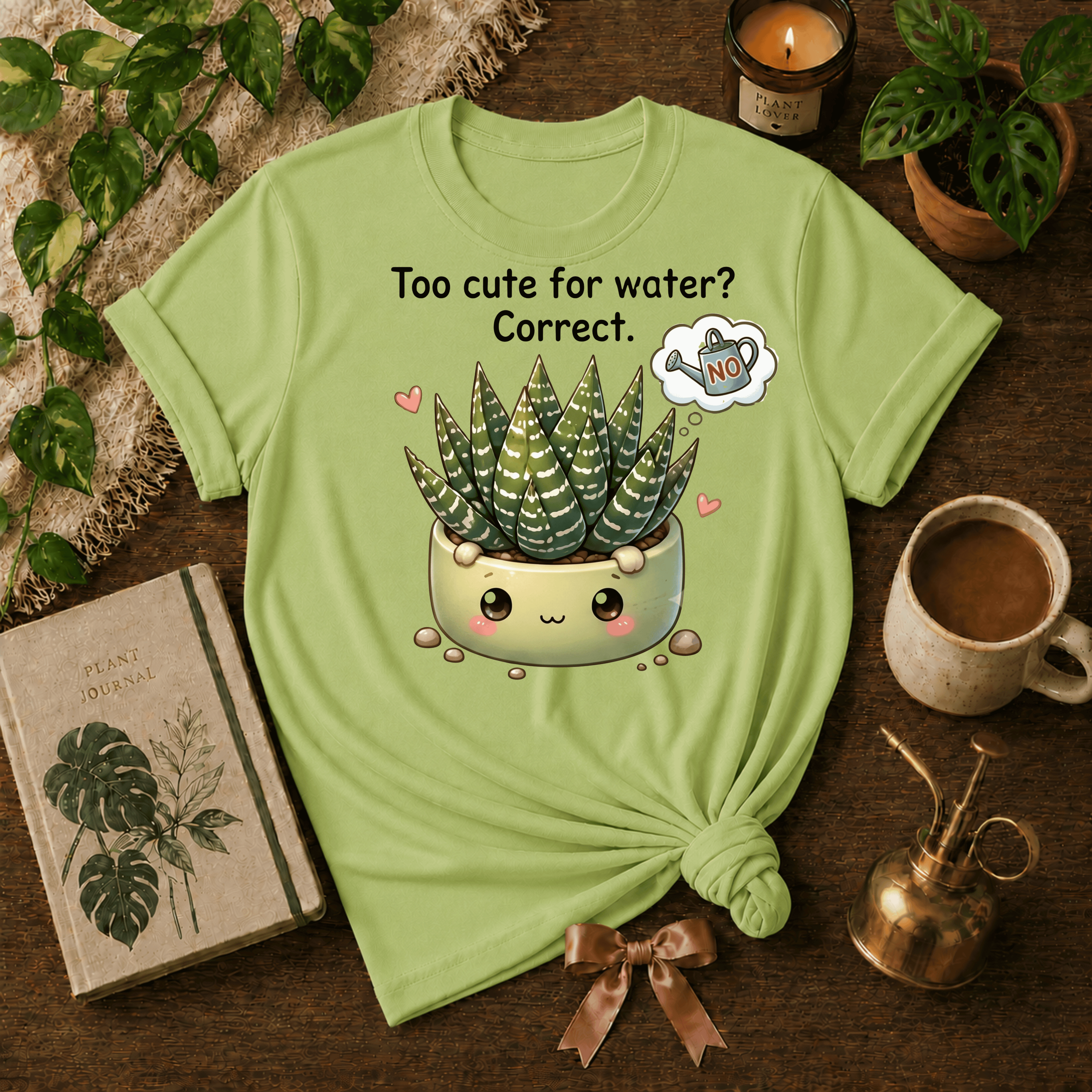 Too Cute For Water | Plant Lover Graphic T-Shirt
