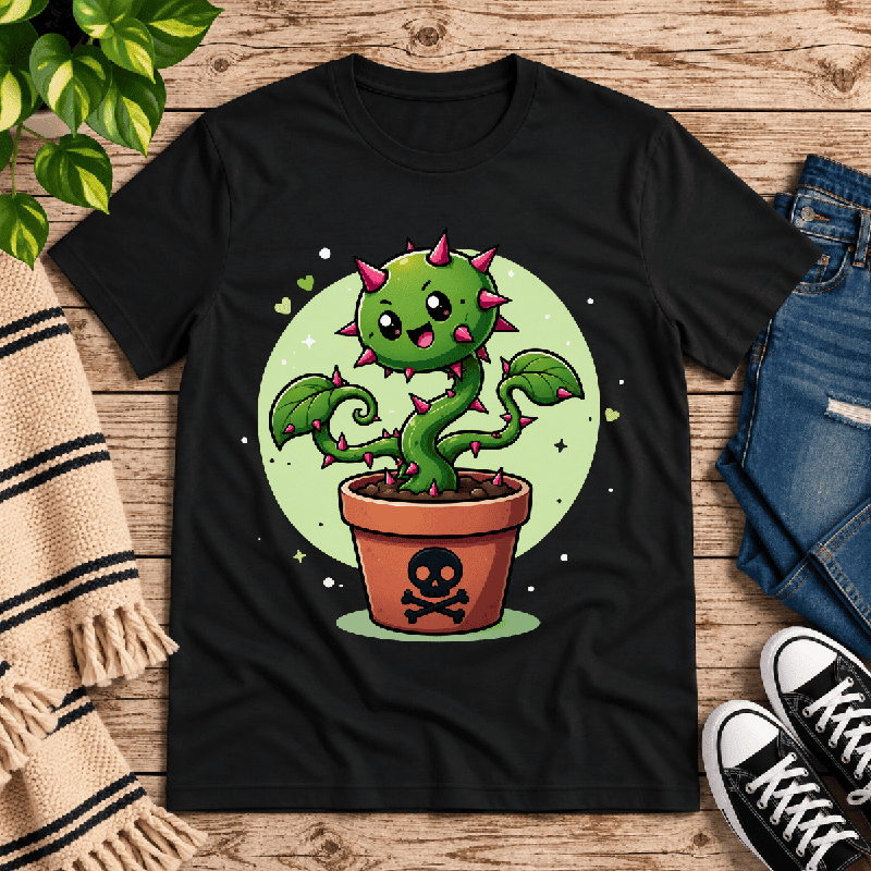 Poison Ivy Premium T-Shirt in vintage black, flat lay