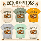 Pumpkin Season Premium T-Shirt color chart: Natural, Sage, Gold, Athletic Heather, Mint, Vintage White