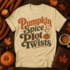 Pumpkin Spice Premium T-Shirt in natural, flat lay with autumn props
