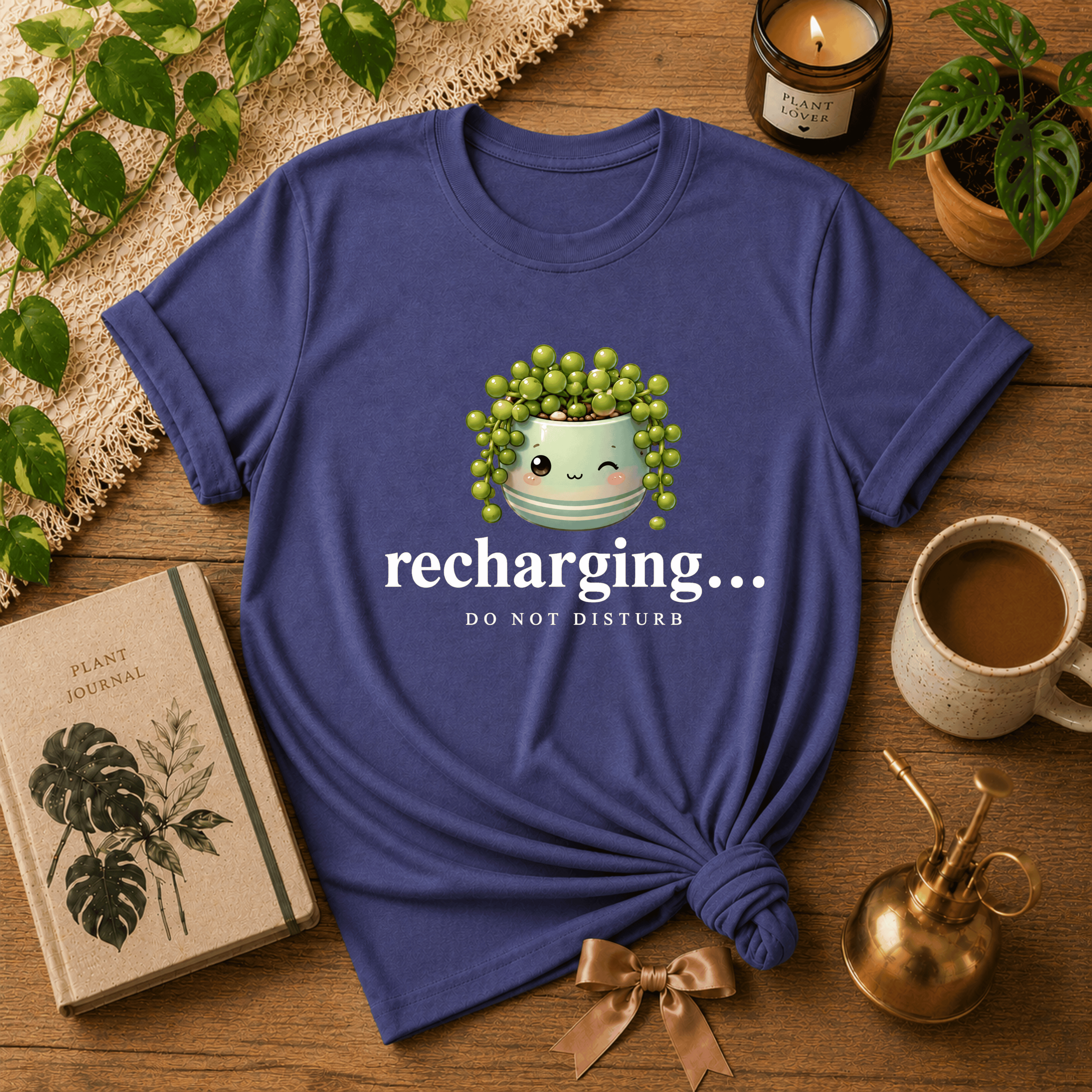 Recharging Succulent | Plant Lover Graphic T-Shirt