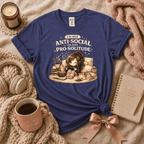 Pro Solitude introvert graphic t-shirt in Purple.