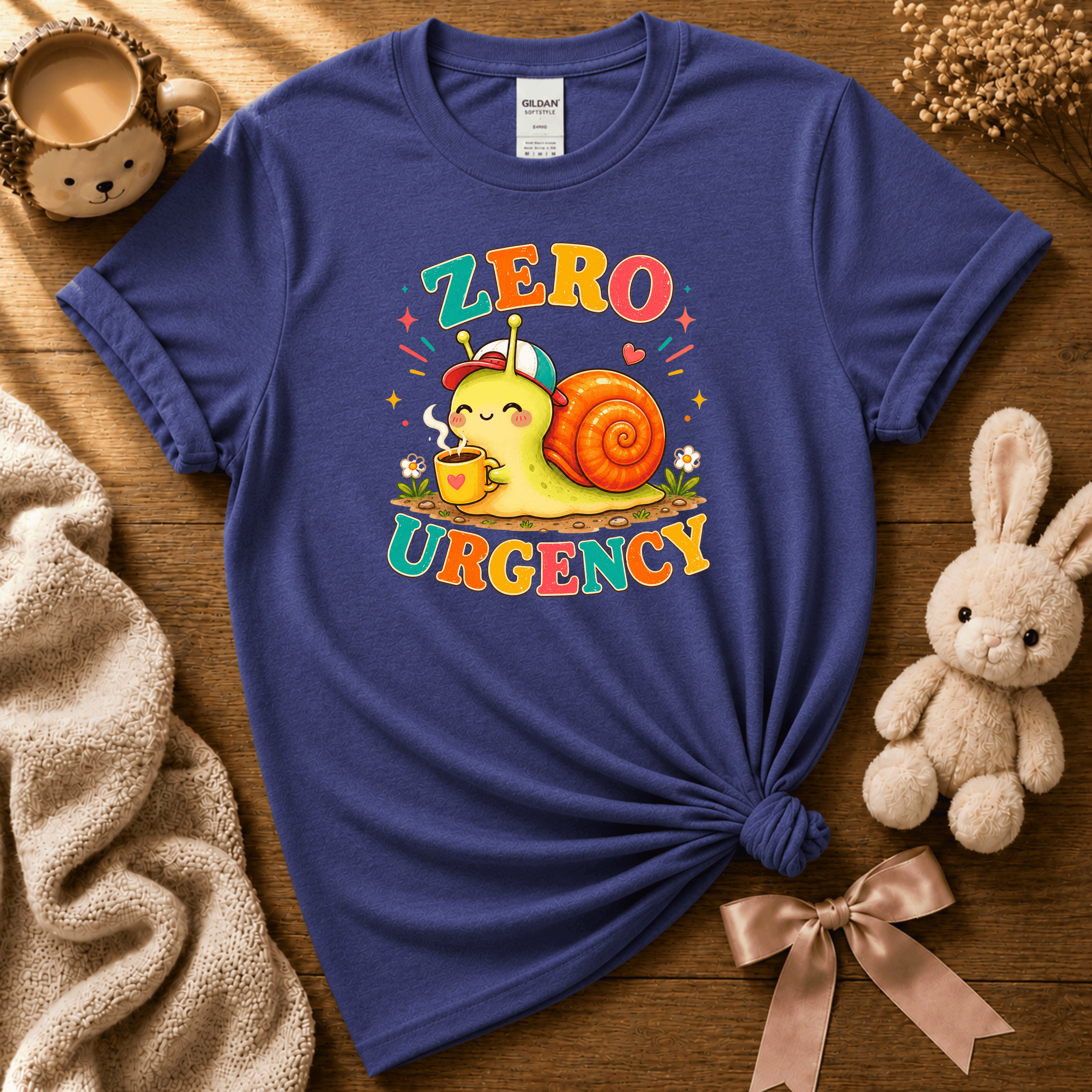 Zero Urgency | Cute Animal Graphic T-Shirt