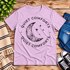Quiet Comforts Dark Premium T-Shirt in lilac, flat lay