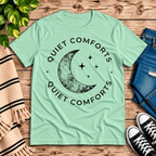 Quiet Comforts Dark Premium T-Shirt in mint, flat lay