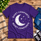 Quiet Comforts Light Premium T-Shirt in team purple, flat lay