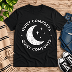 Quiet Comforts Light Premium T-Shirt in vintage black, flat lay