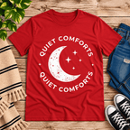 Quiet Comforts Light Premium T-Shirt in red, flat lay