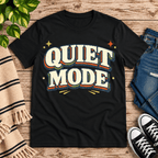 Quiet Mode Premium T-Shirt in vintage black, flat lay
