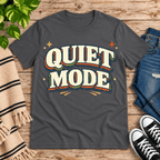 Quiet Mode Premium T-Shirt in asphalt gray, flat lay
