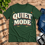Quiet Mode Premium T-Shirt in evergreen, flat lay