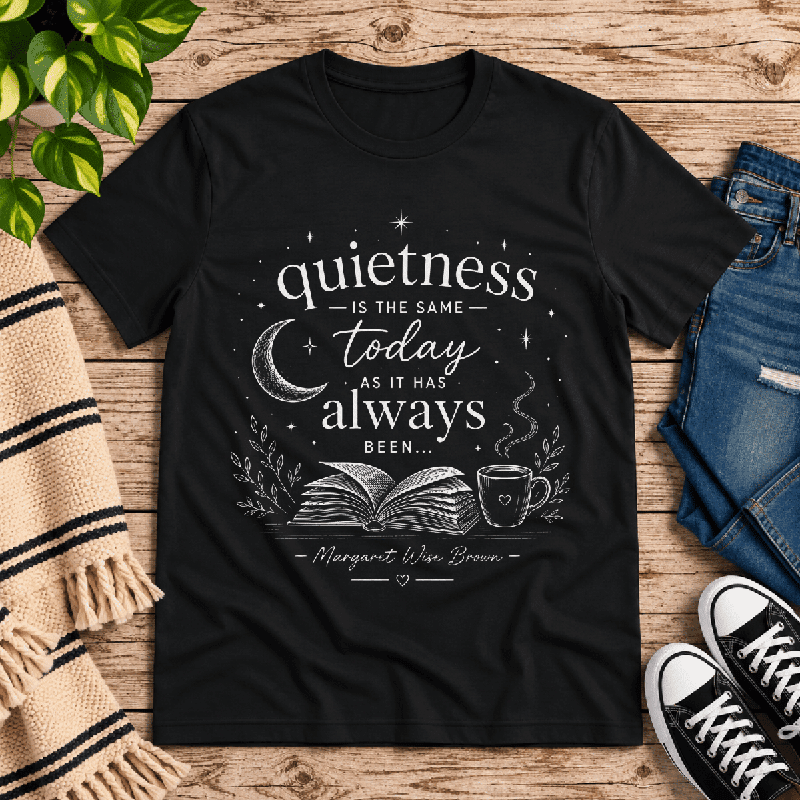 Quietness Today Premium T-Shirt in vintage black, flat lay