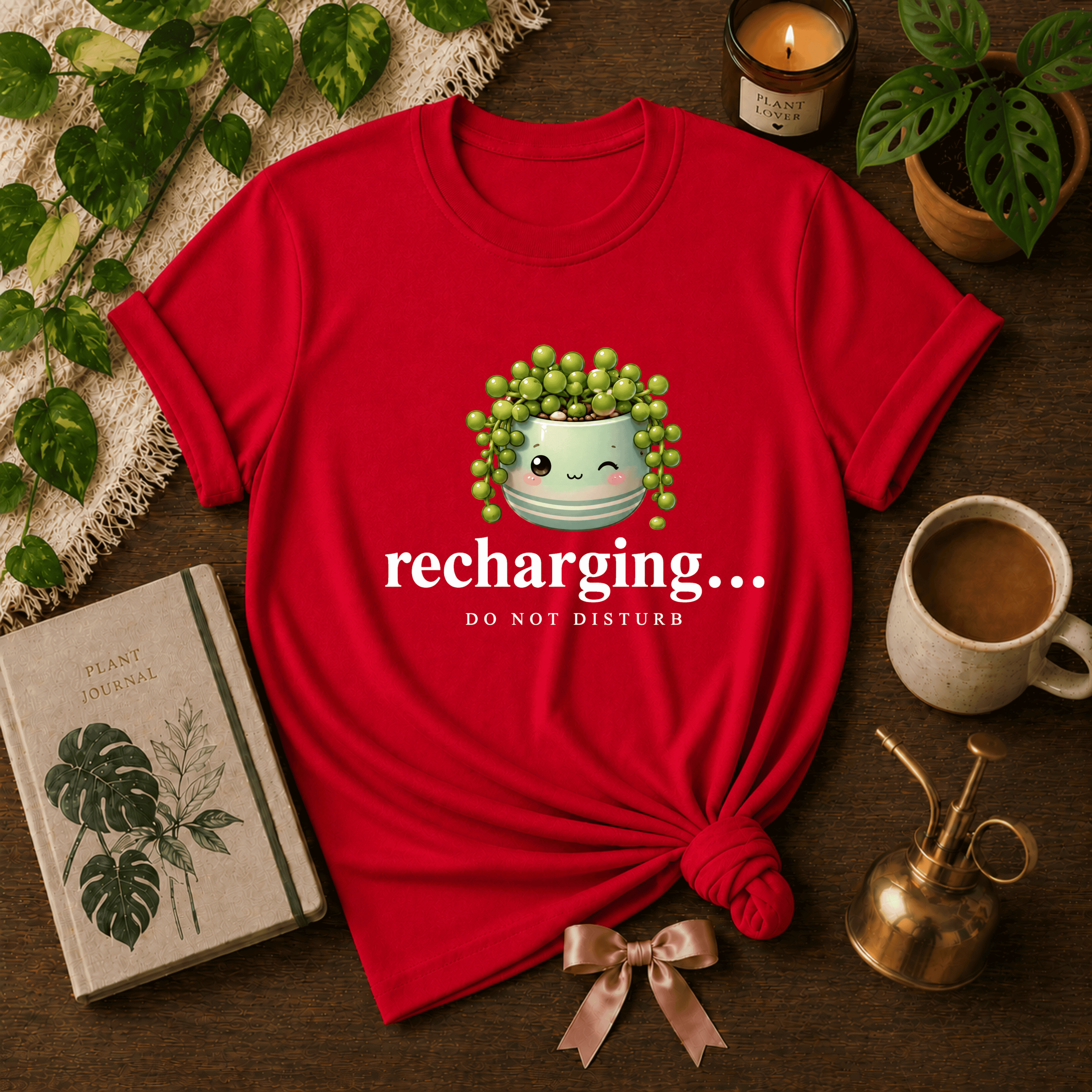 Recharging Succulent | Plant Lover Graphic T-Shirt