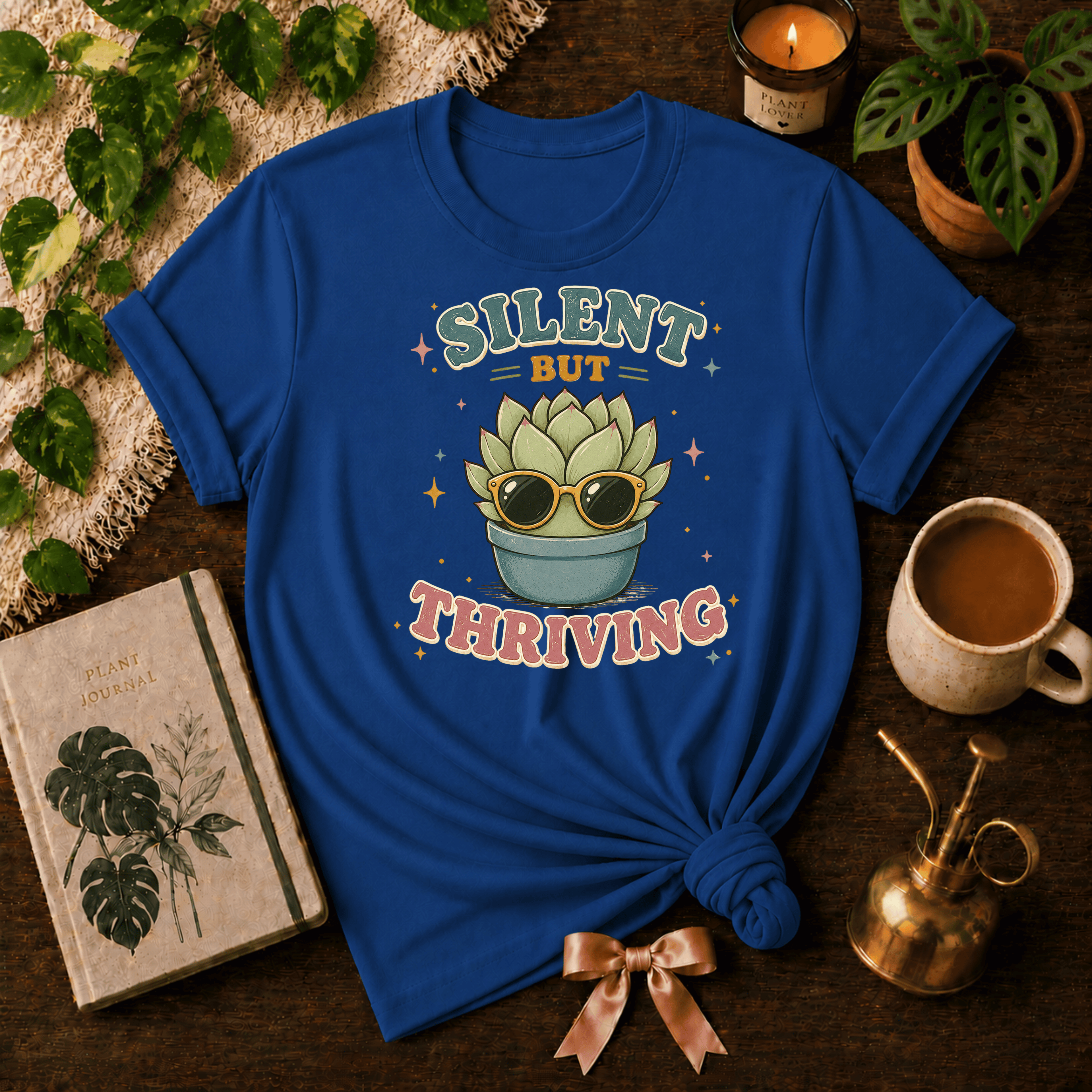 Silent But Thriving | Plant Lover Graphic T-Shirt