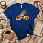 Roll With It Skateboard | Cute Food Graphic T-Shirt