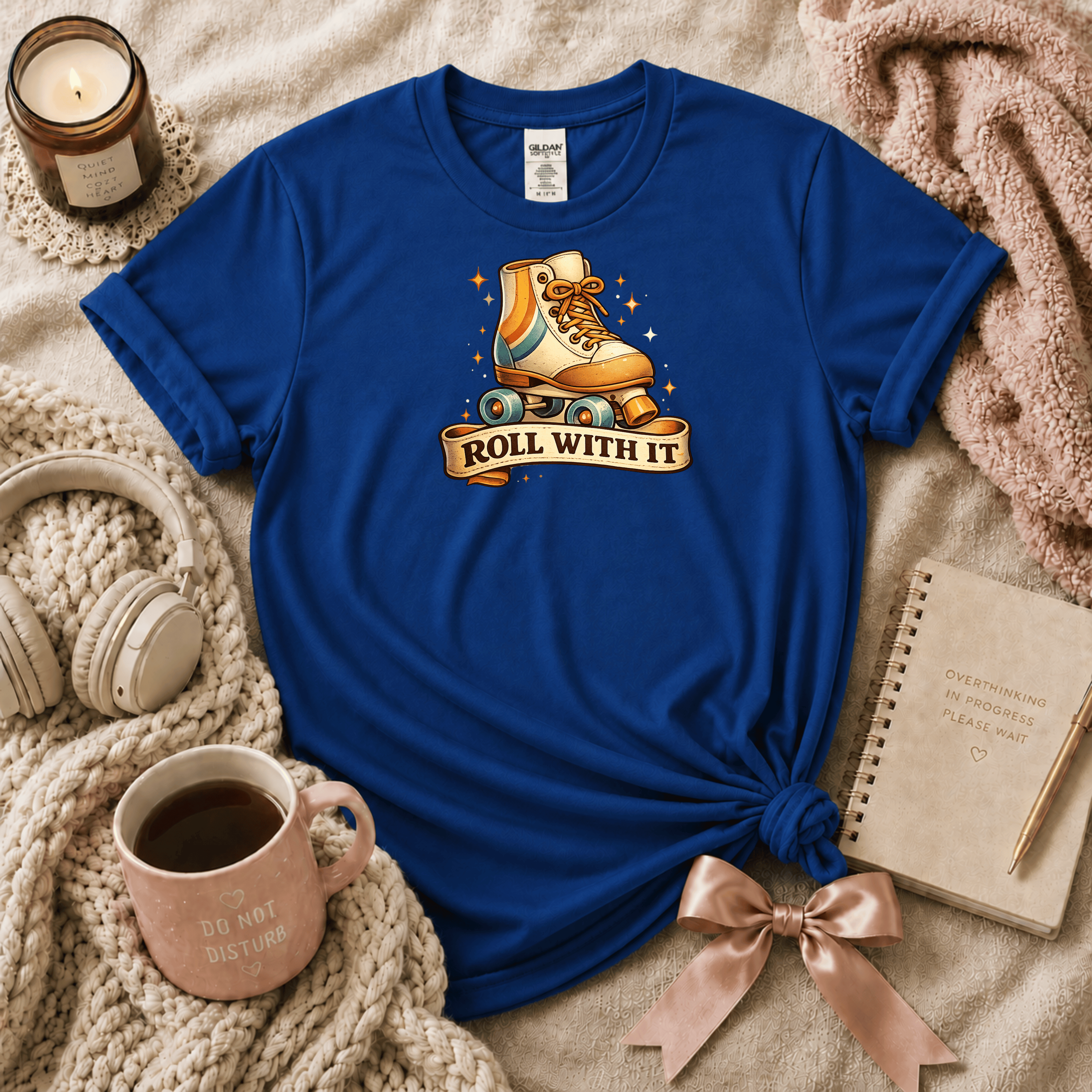 Roll With It Roller-skate | Cute Food Graphic T-Shirt