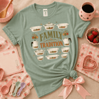 Family Tradition White | Cute Food Graphic T-Shirt