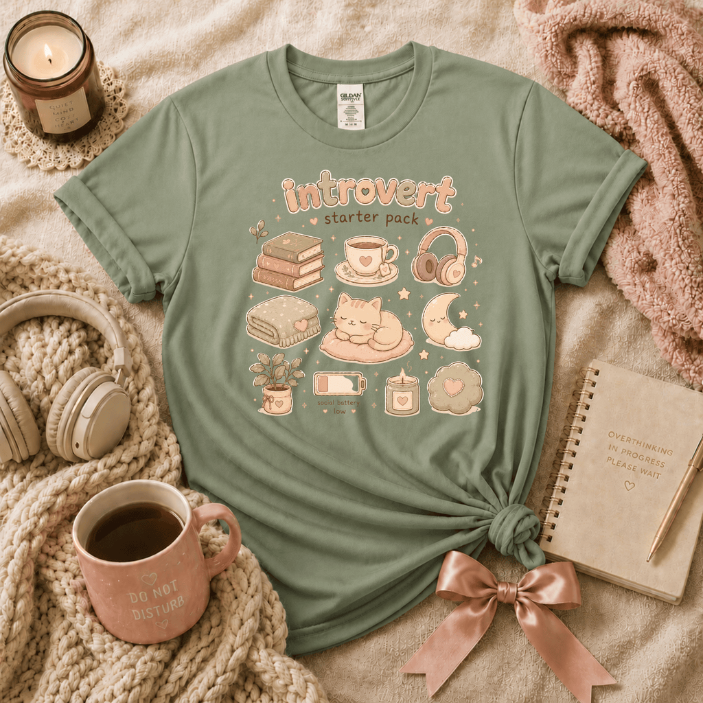 Introvert Starter Pack | Funny Introvert Graphic T-Shirt