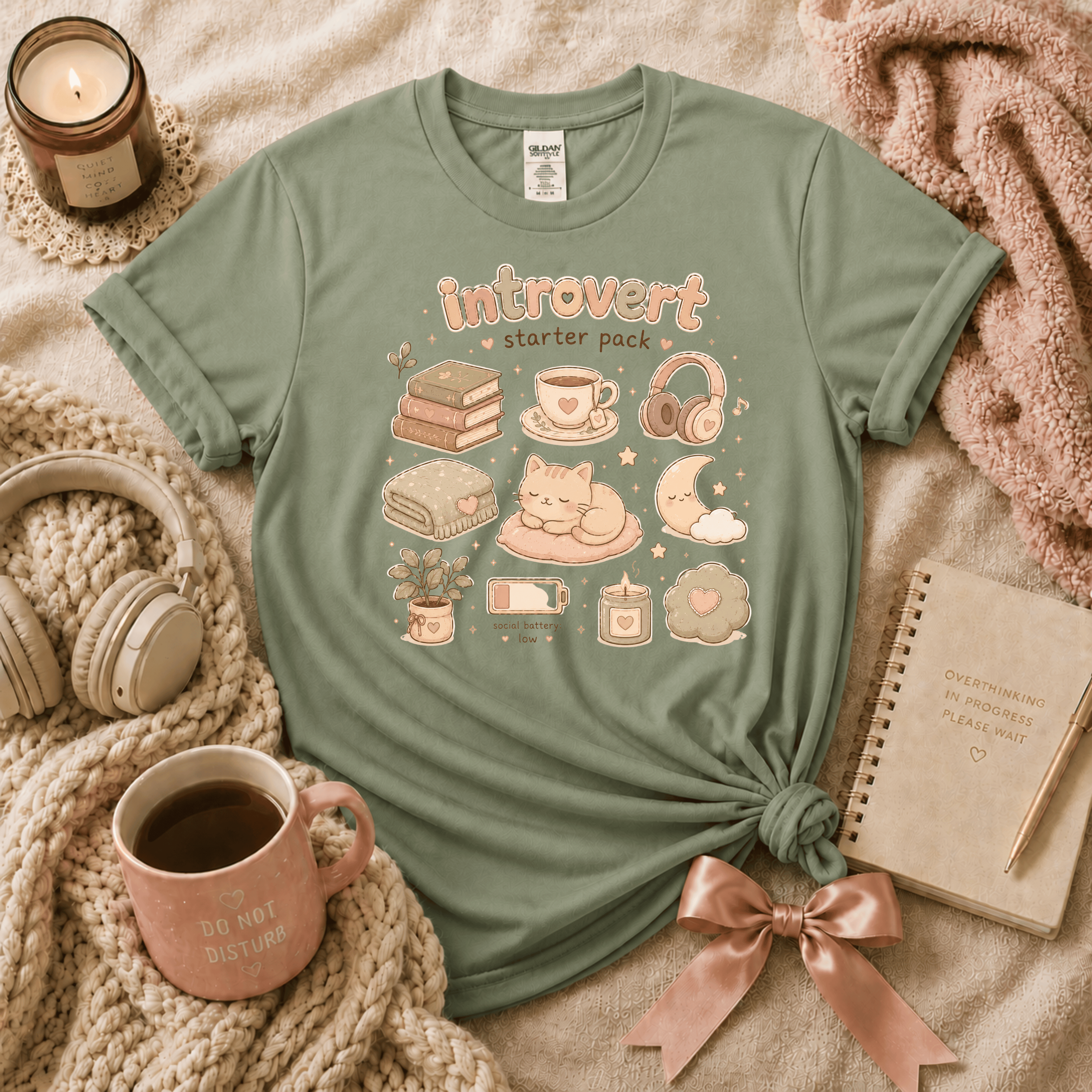 Introvert Starter Pack | Funny Introvert Graphic T-Shirt