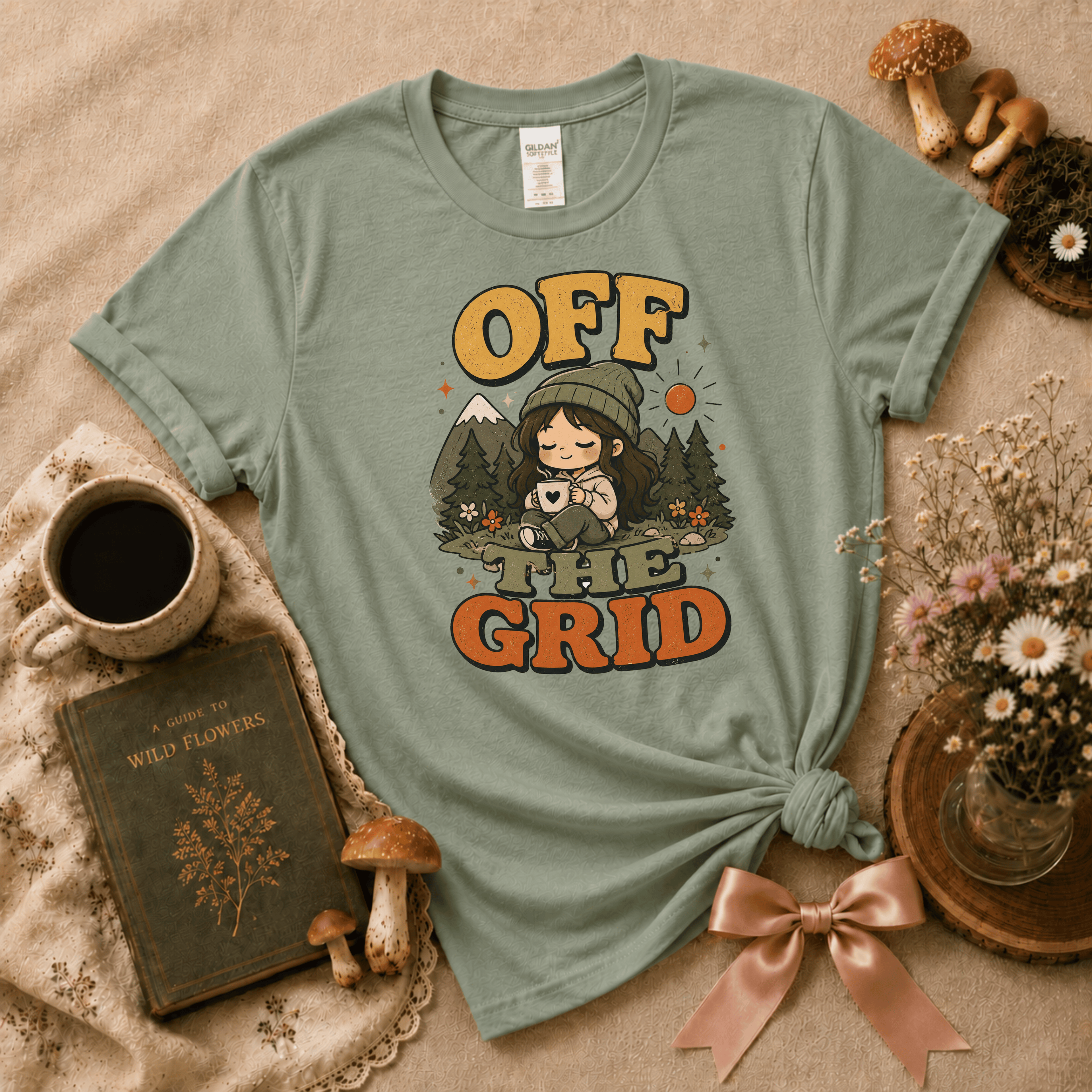 Off The Grid | Cottagecore Graphic T-Shirt