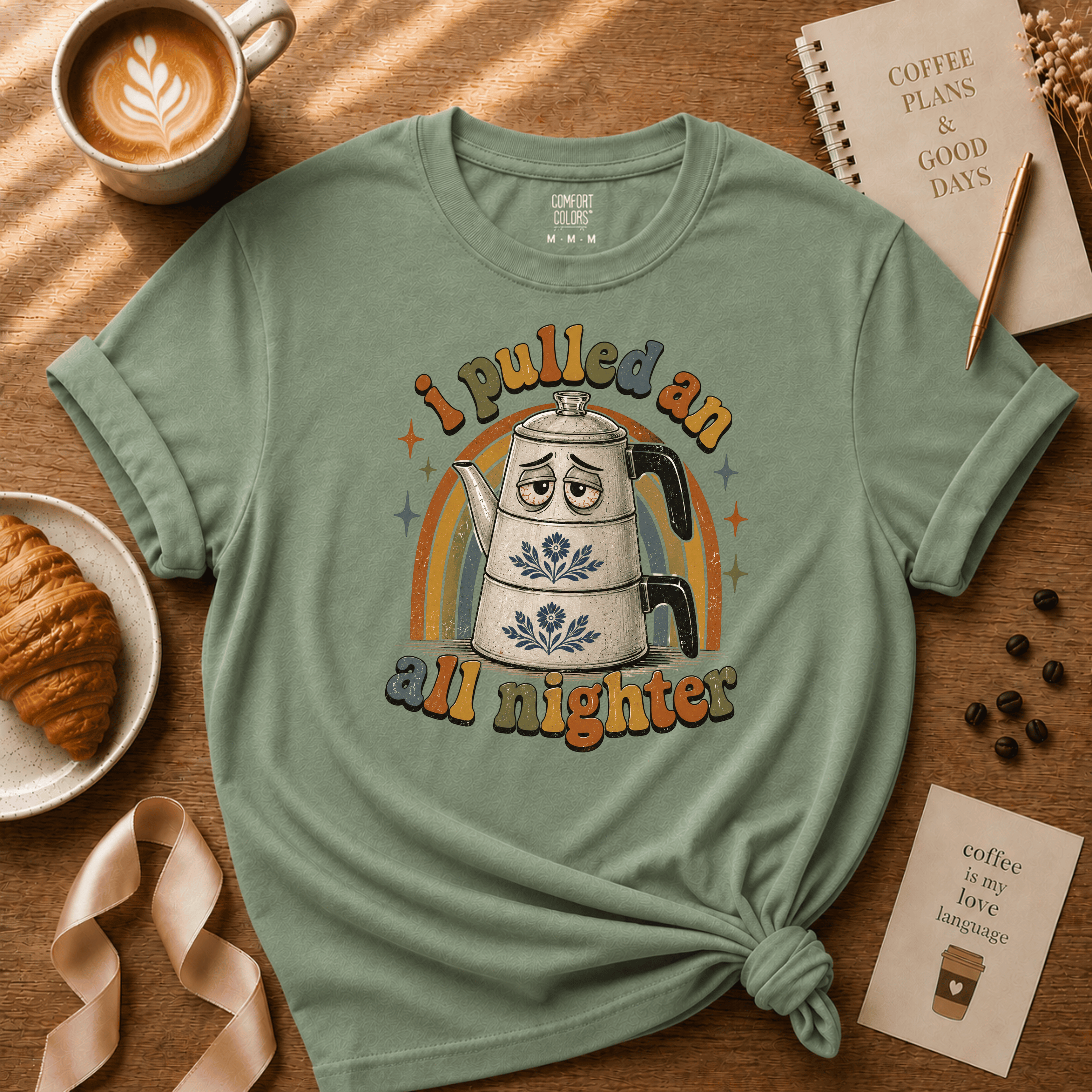 All Nighter | Coffee Lover Graphic T-Shirt
