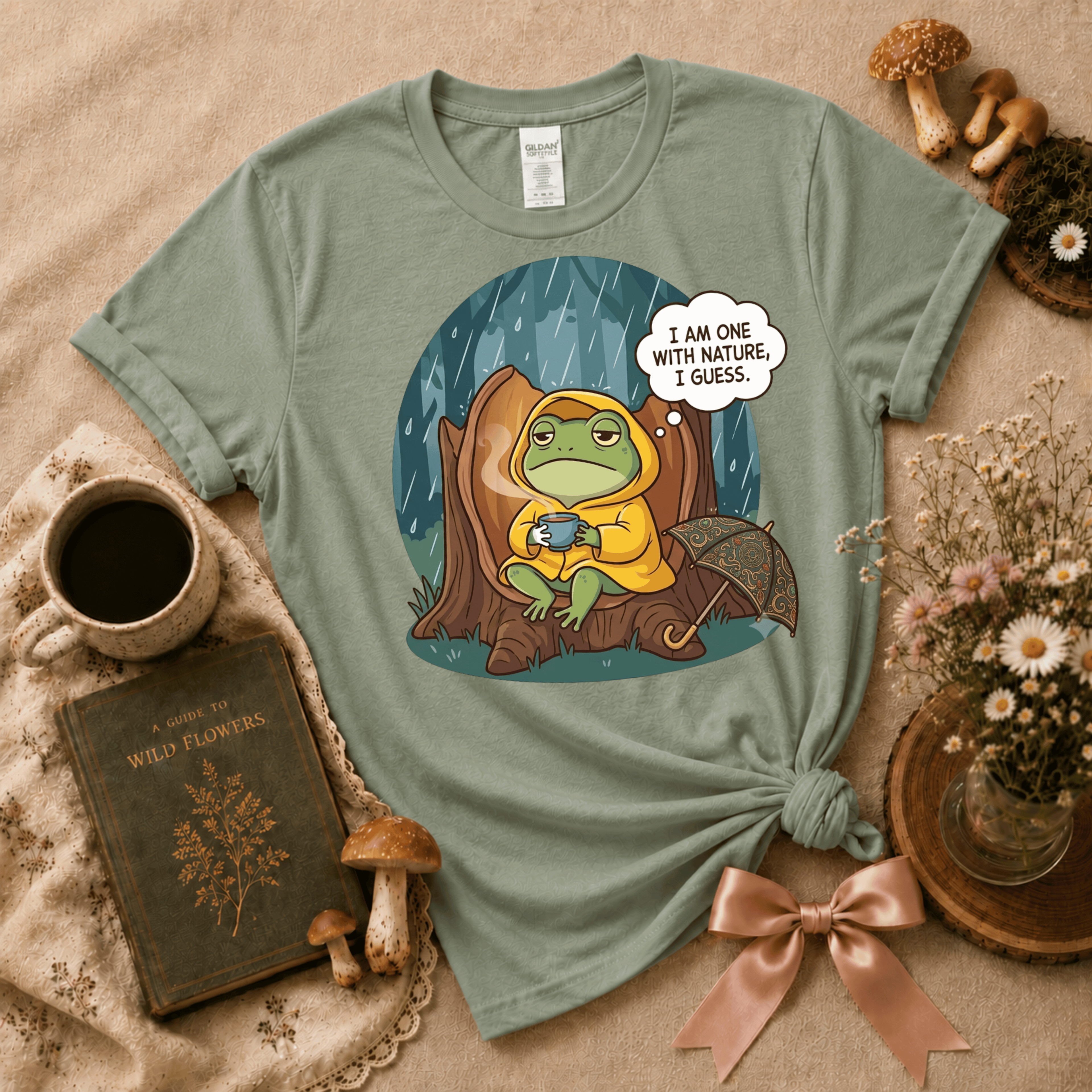 I Am One With Nature | Cottagecore Graphic T-Shirt