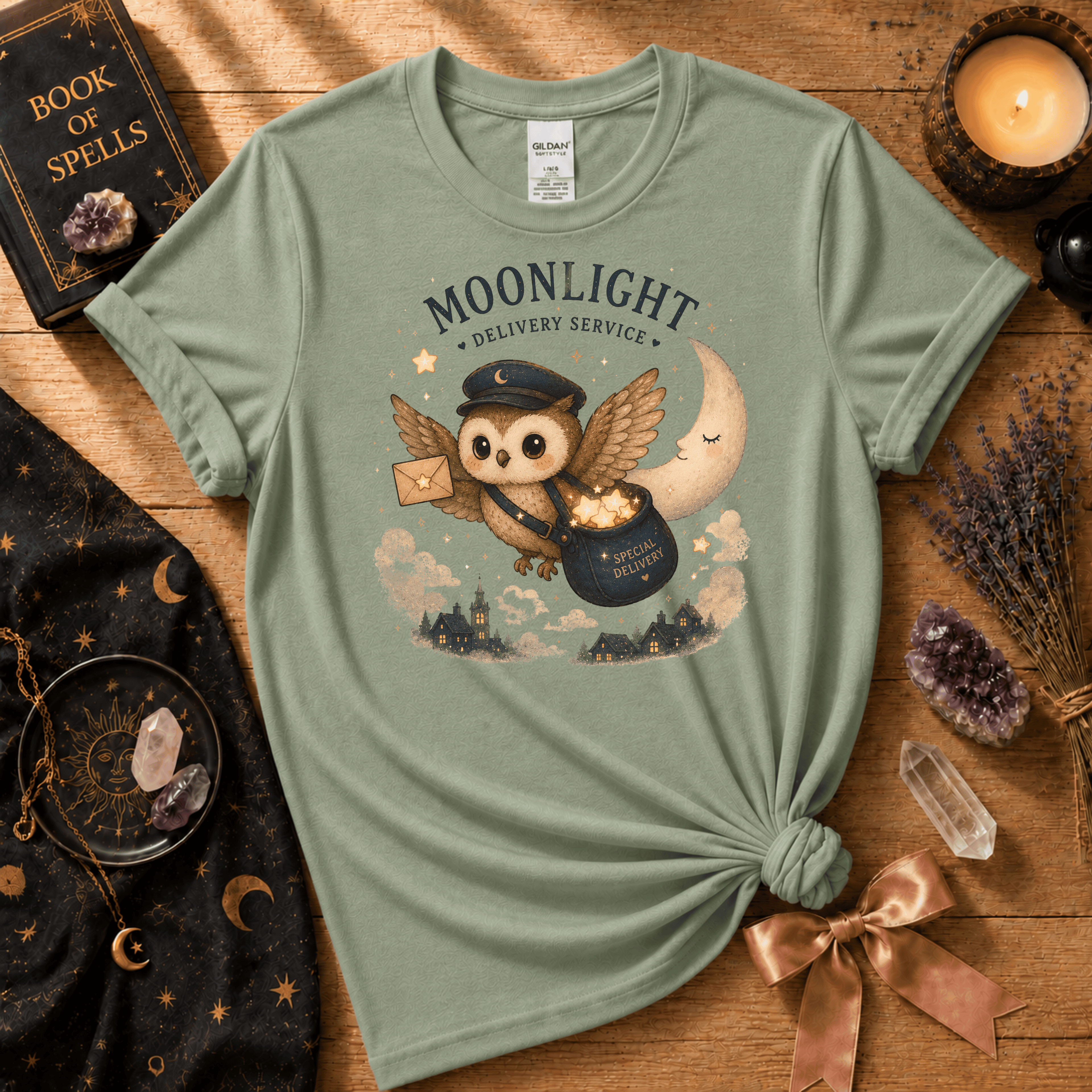 Moonlight Delivery | Celestial Graphic T-Shirt