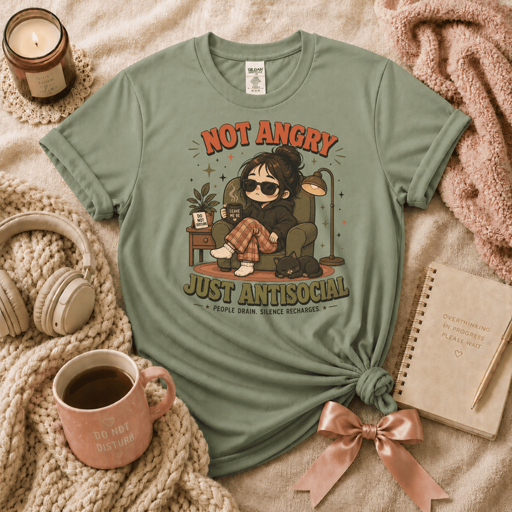 Just Antisocial | Funny Introvert Graphic T-Shirt
