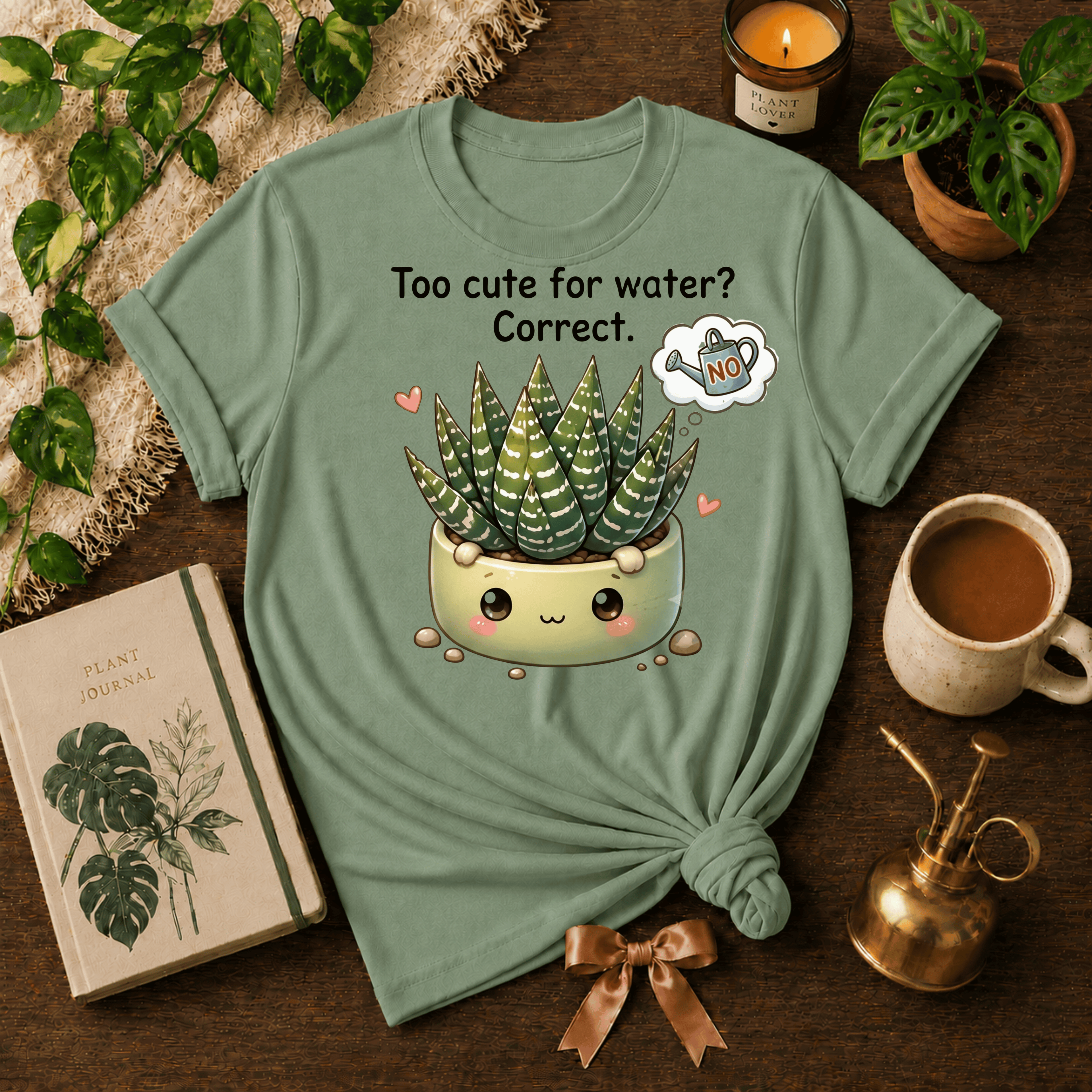 Too Cute For Water | Plant Lover Graphic T-Shirt