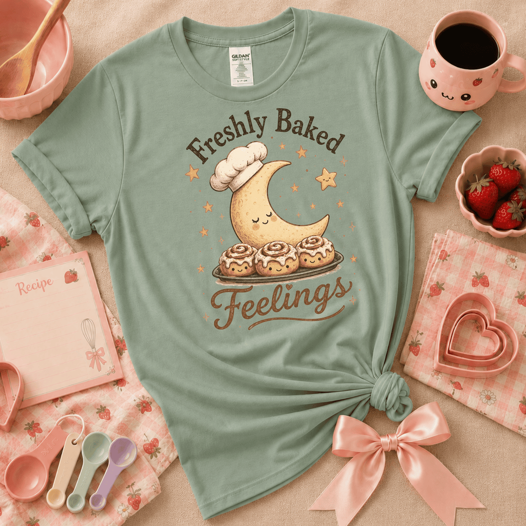 Freshly Baked Feelings | Cute Food Graphic T-Shirt