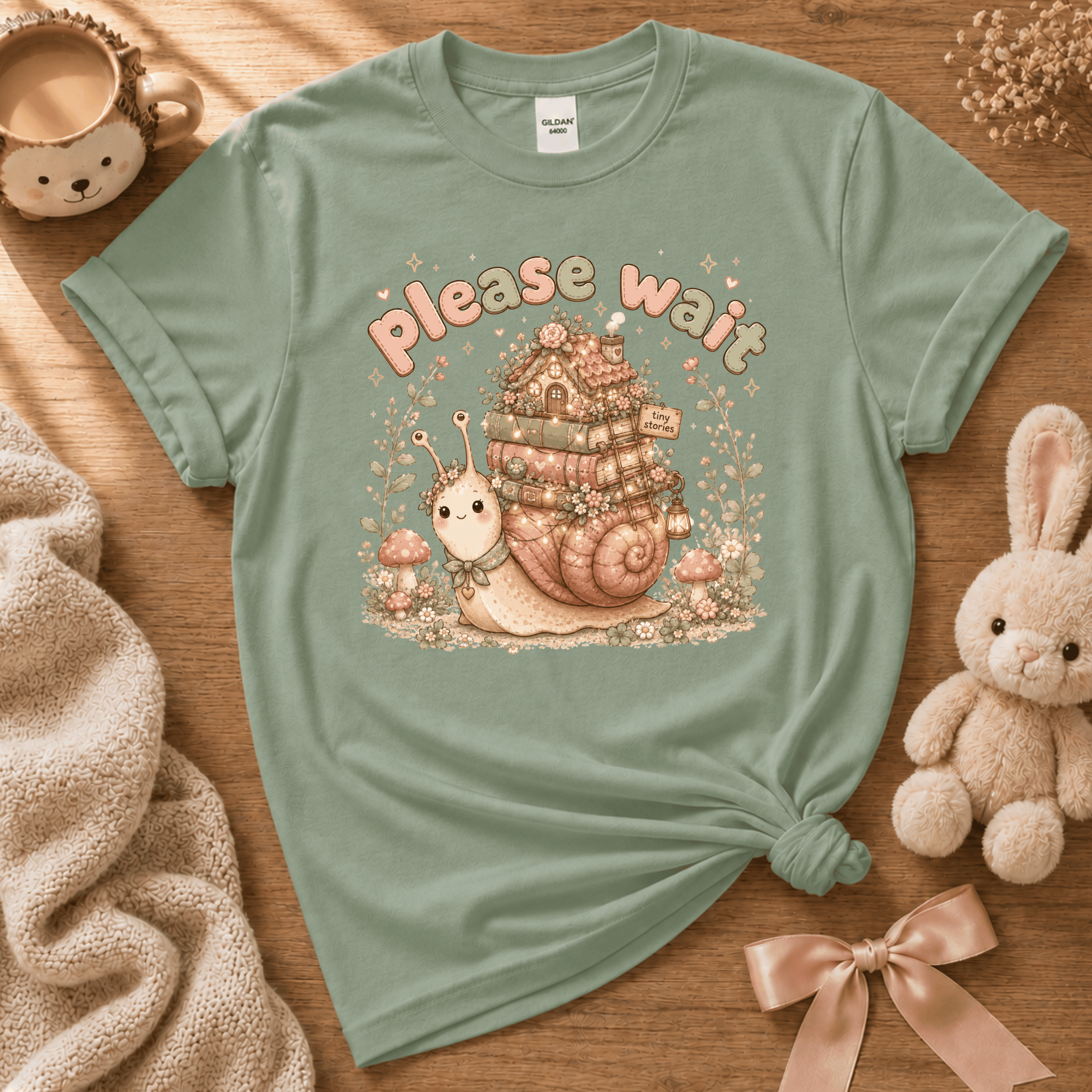 Please Wait Snail | Cute Animal Graphic T-Shirt