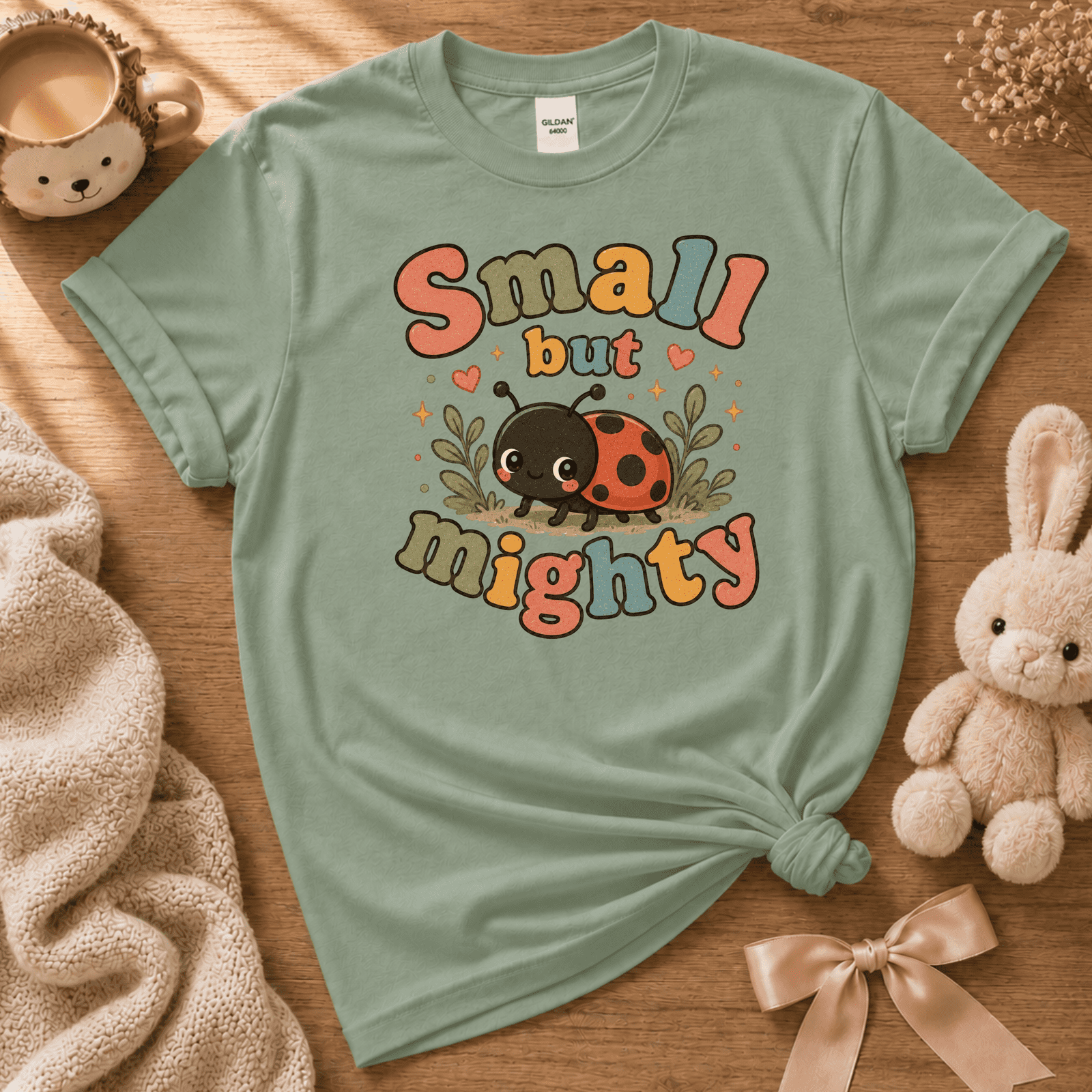 Small But Mighty | Cute Animal Graphic T-Shirt