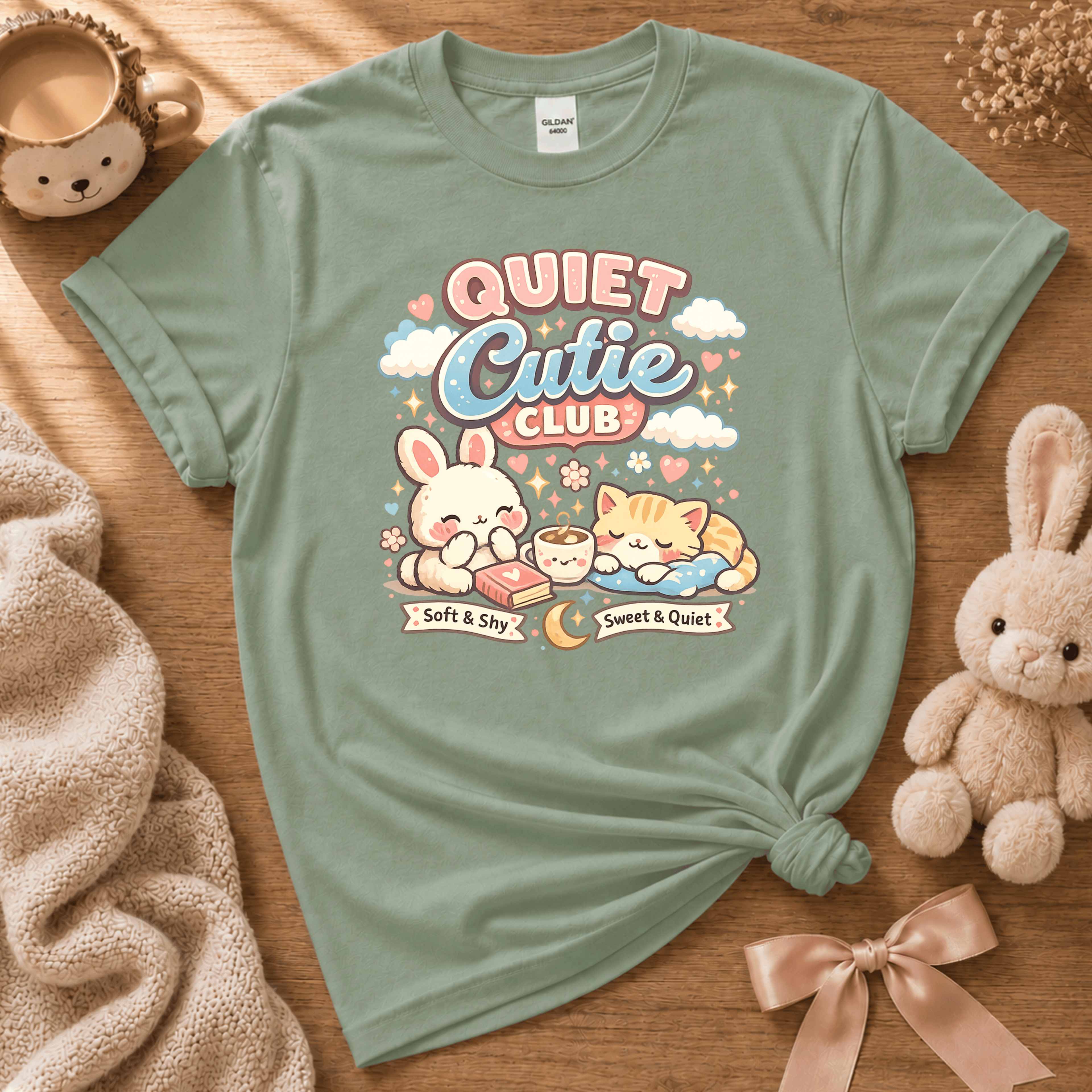 Quiet Cutie Club 1 | Cute Animal Graphic T-Shirt