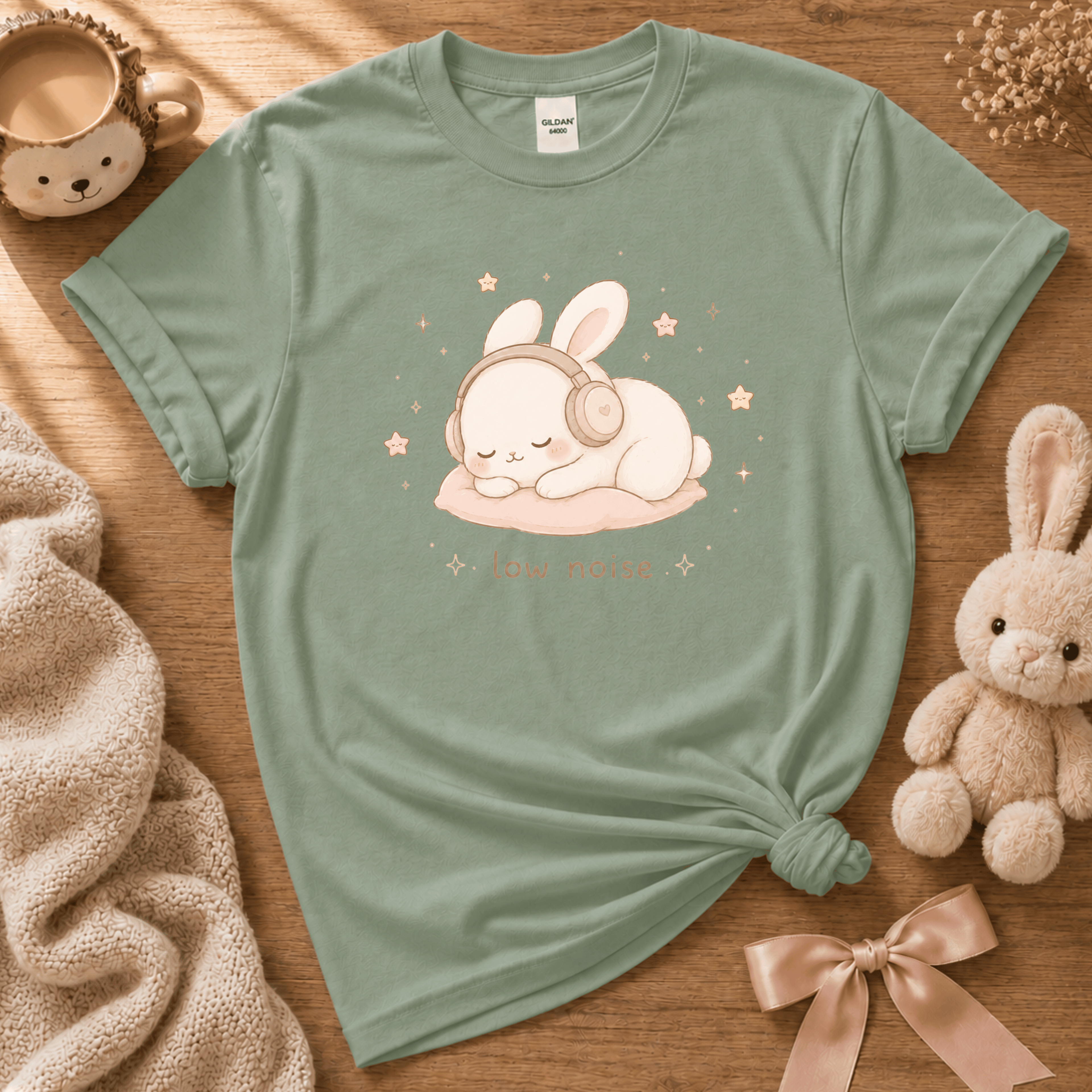 Low Noise Bunny | Cute Animal Graphic T-Shirt