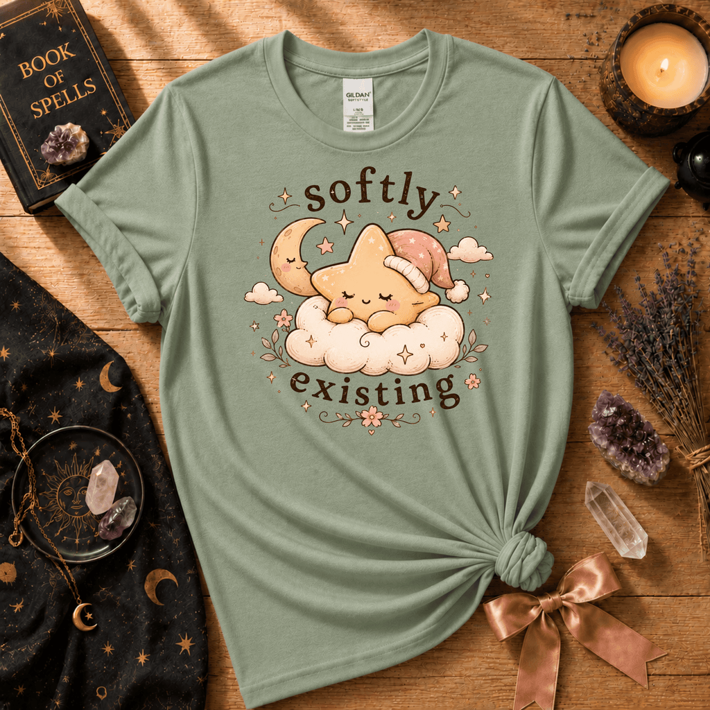 Star Softly Existing On Cloud | Celestial Graphic T-Shirt