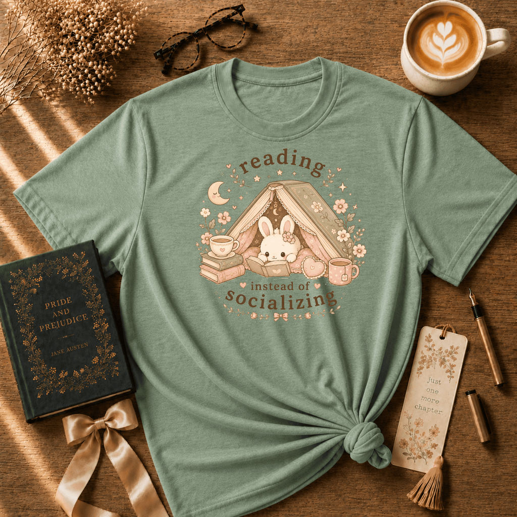 Reading Instead | Book Lover Graphic T-Shirt