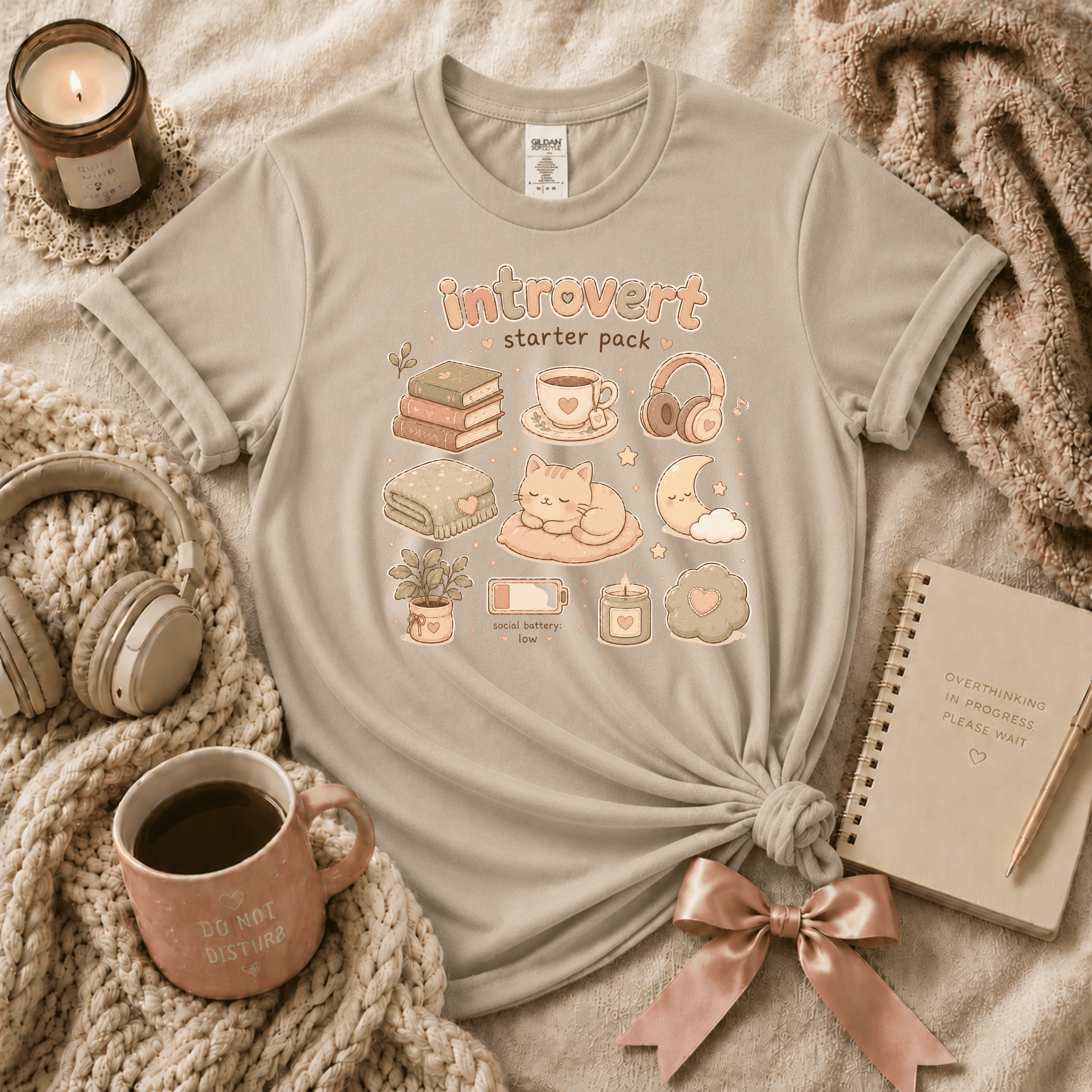Introvert Starter Pack | Funny Introvert Graphic T-Shirt
