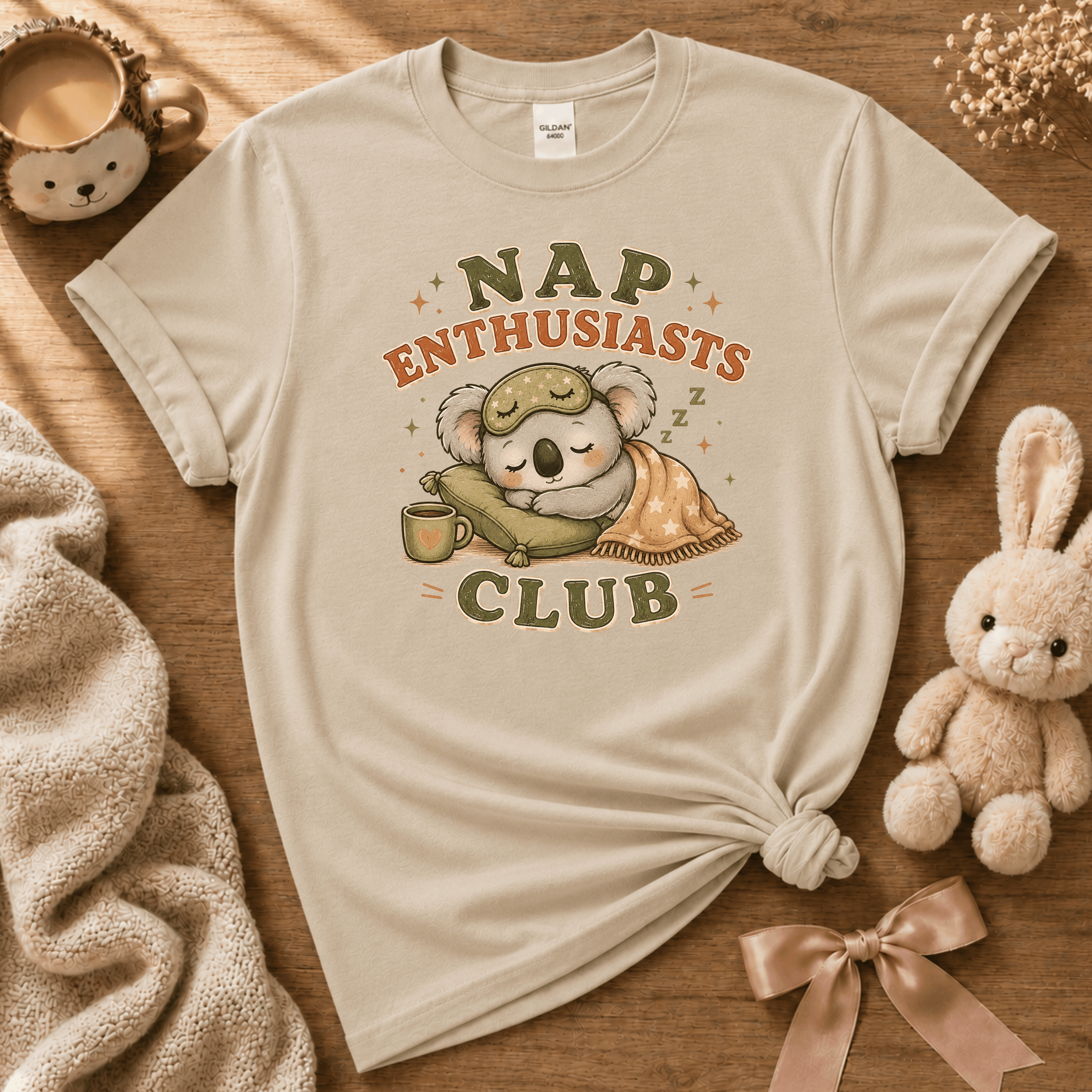 Nap Enthusiast | Cute Animal Graphic T-Shirt